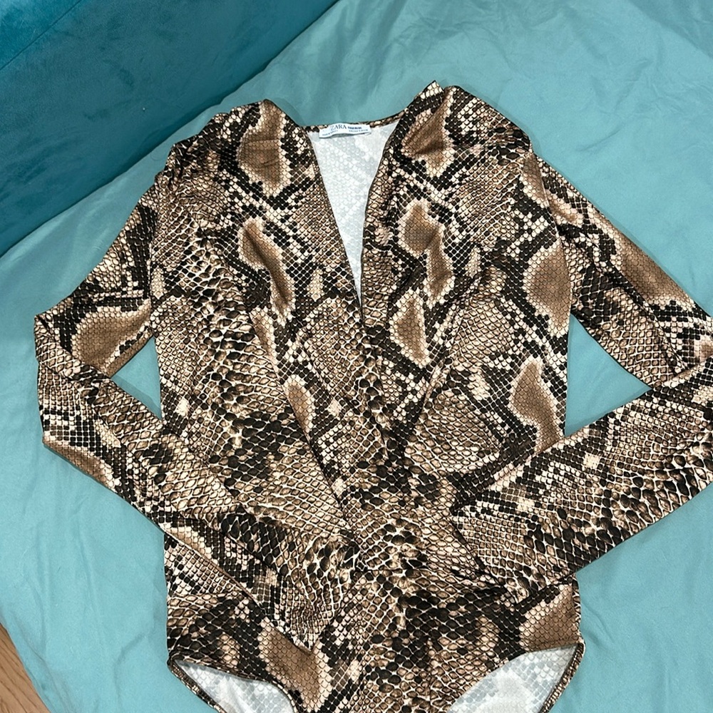 Zara Snake Print Bodysuit